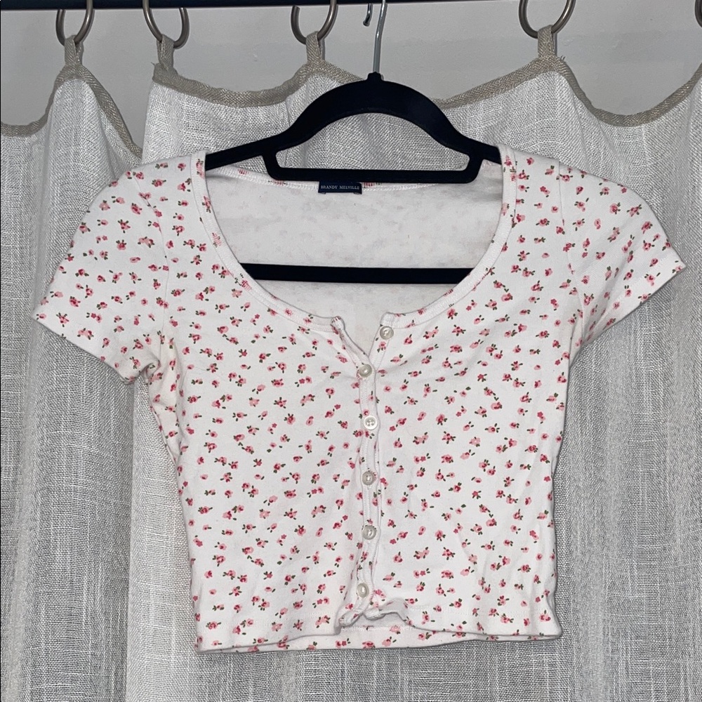 Brandy Button-Up Crop Top